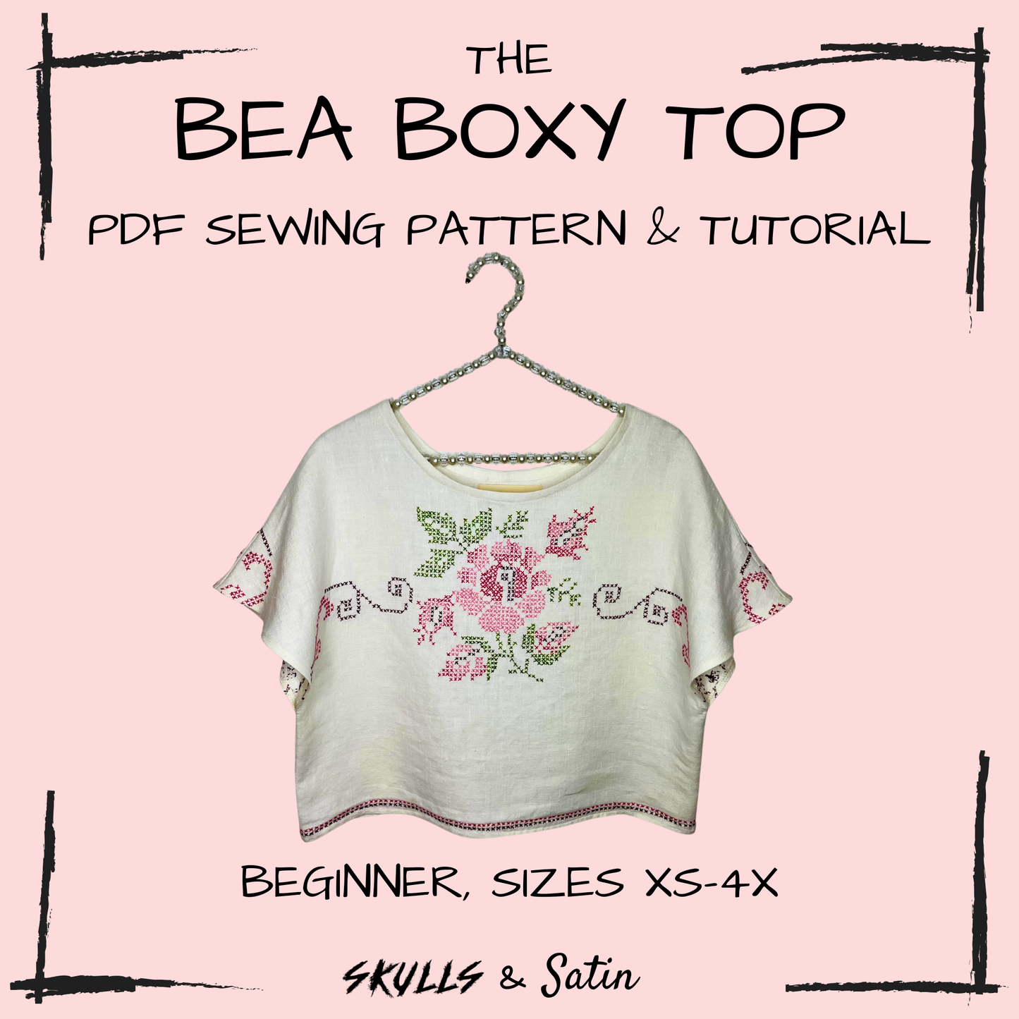 Bea Boxy Top PDF Sewing Pattern Sizes XS-4X