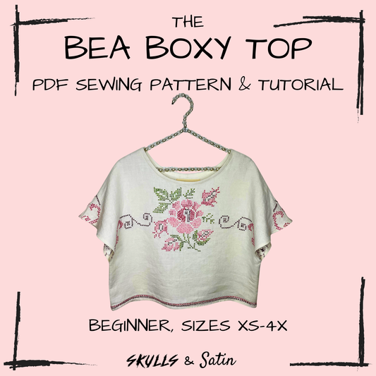 Bea Boxy Top PDF Sewing Pattern Sizes XS-4X