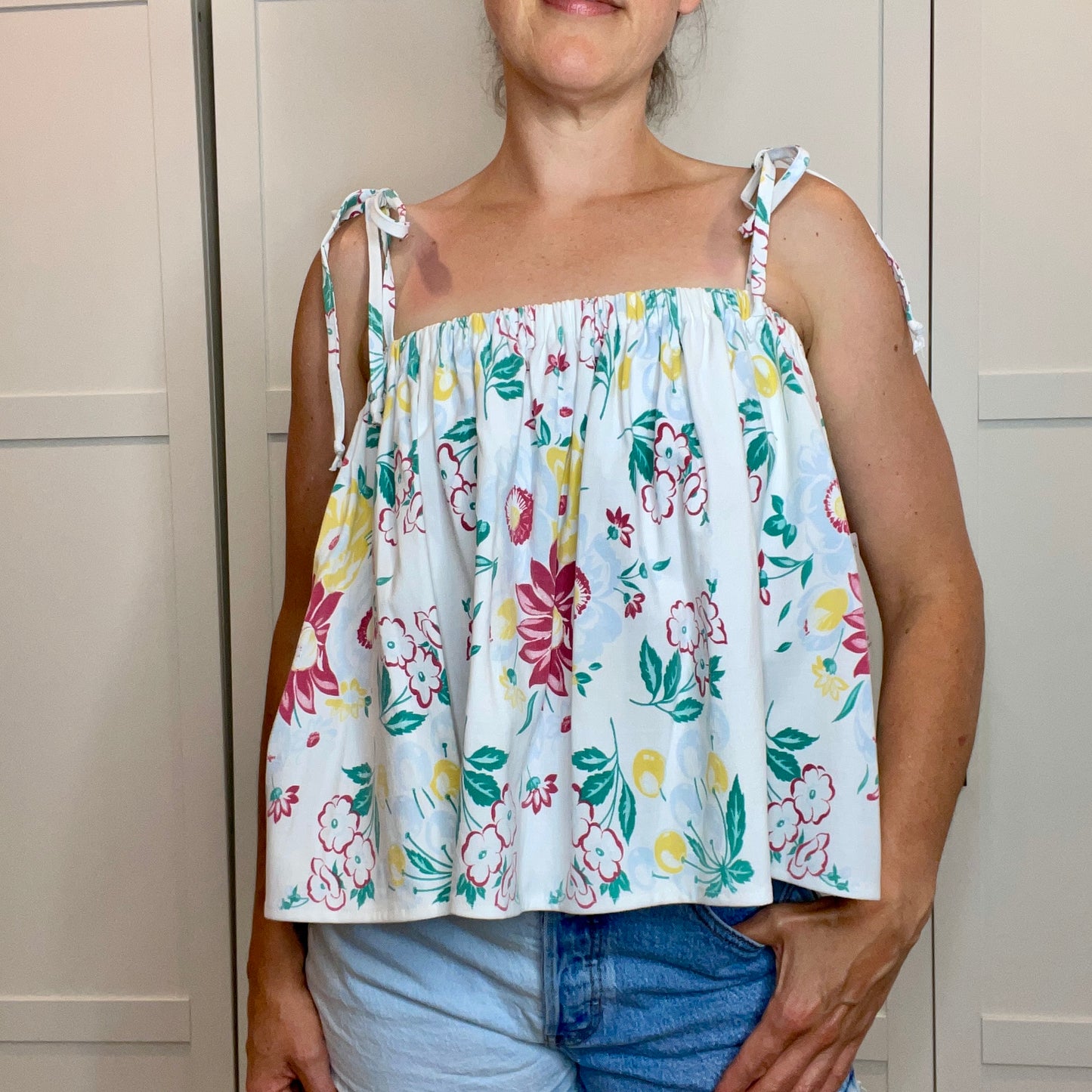 Floral babydoll top (M-XL)