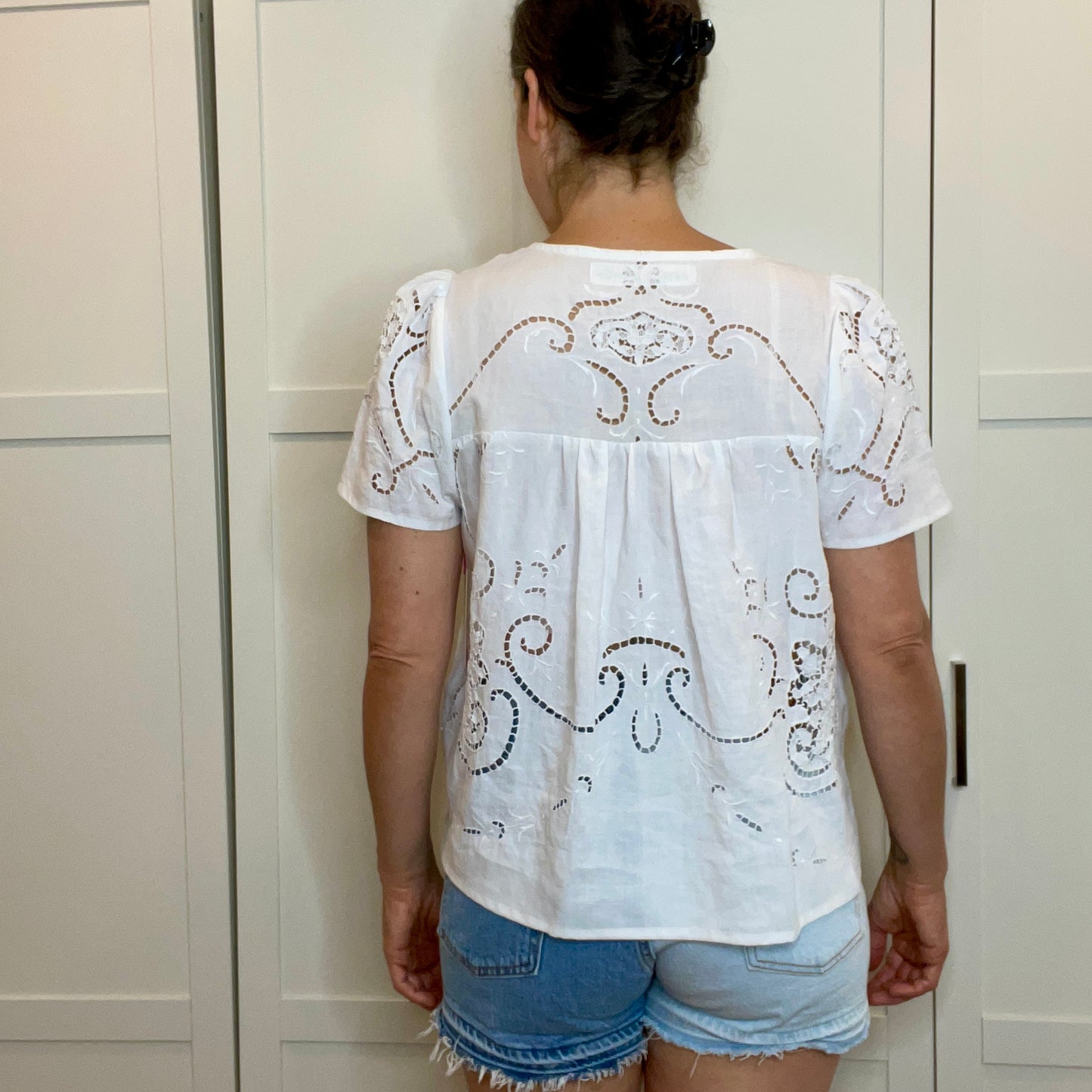 Cutwork boho top (S-M)