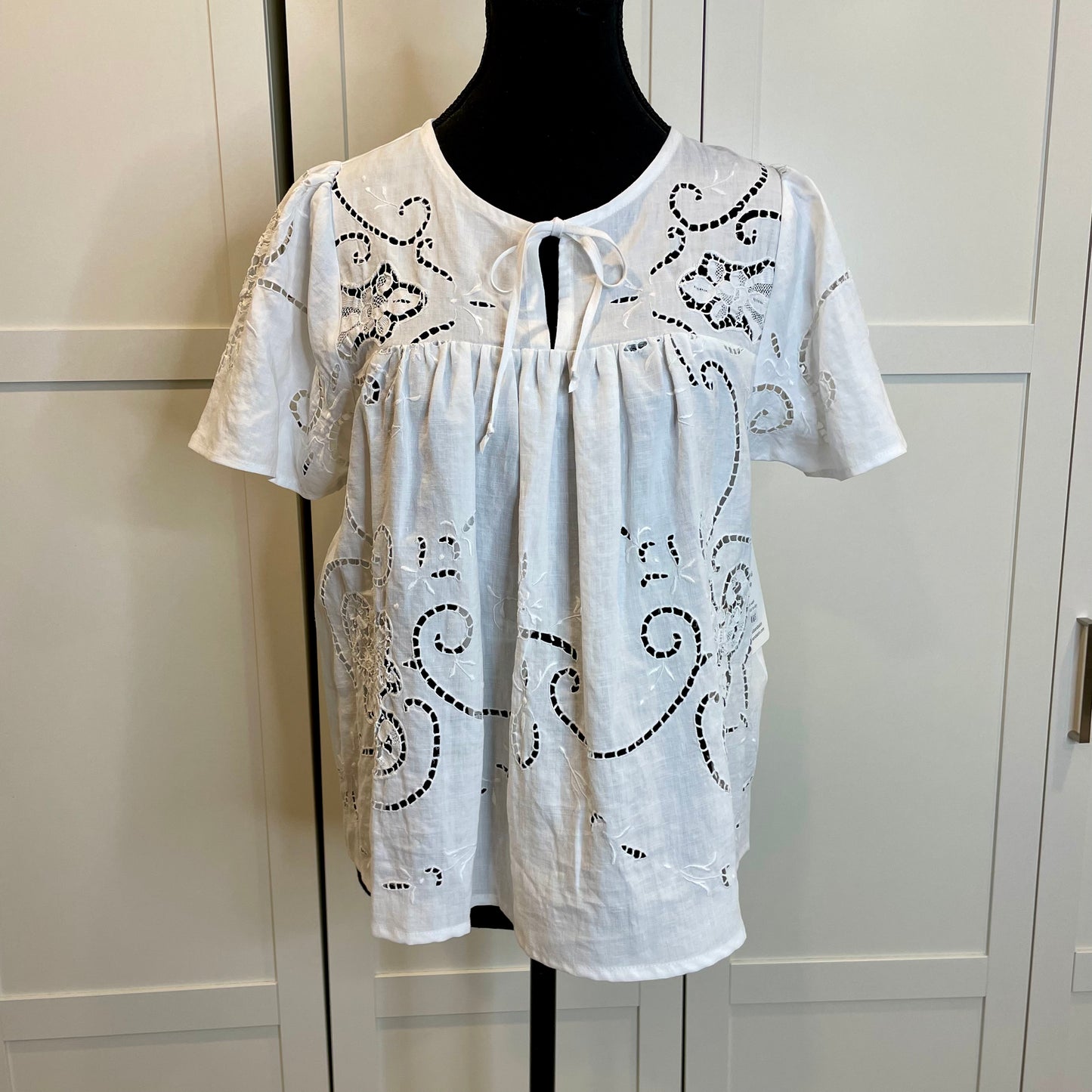 Cutwork boho top (S-M)