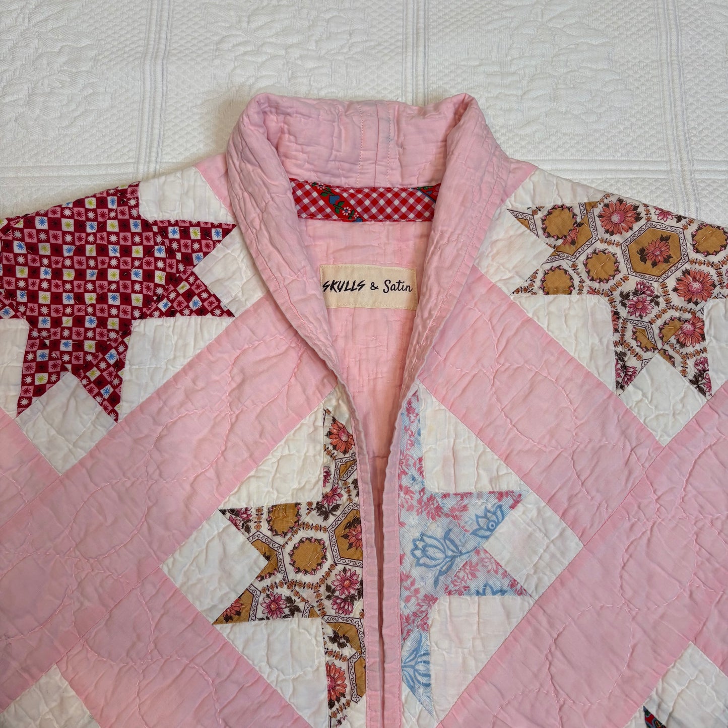 Carly in Light Pink Vintage Quilt