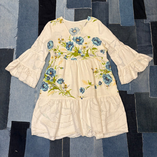 Summer Dress (M) Blue & White