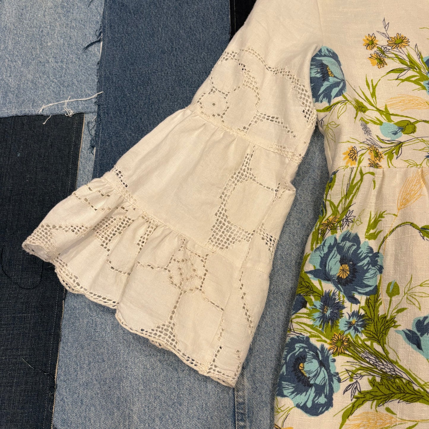 Summer Dress (M) Blue & White