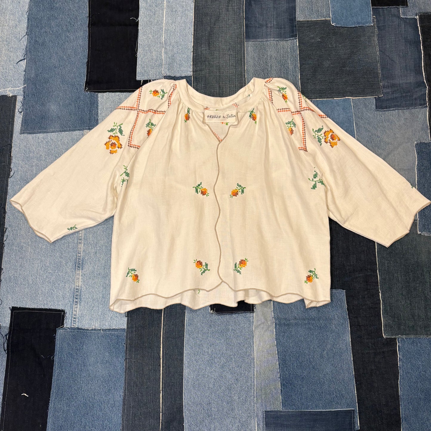 Embroidered Orange (M-XL) Long Sleeve