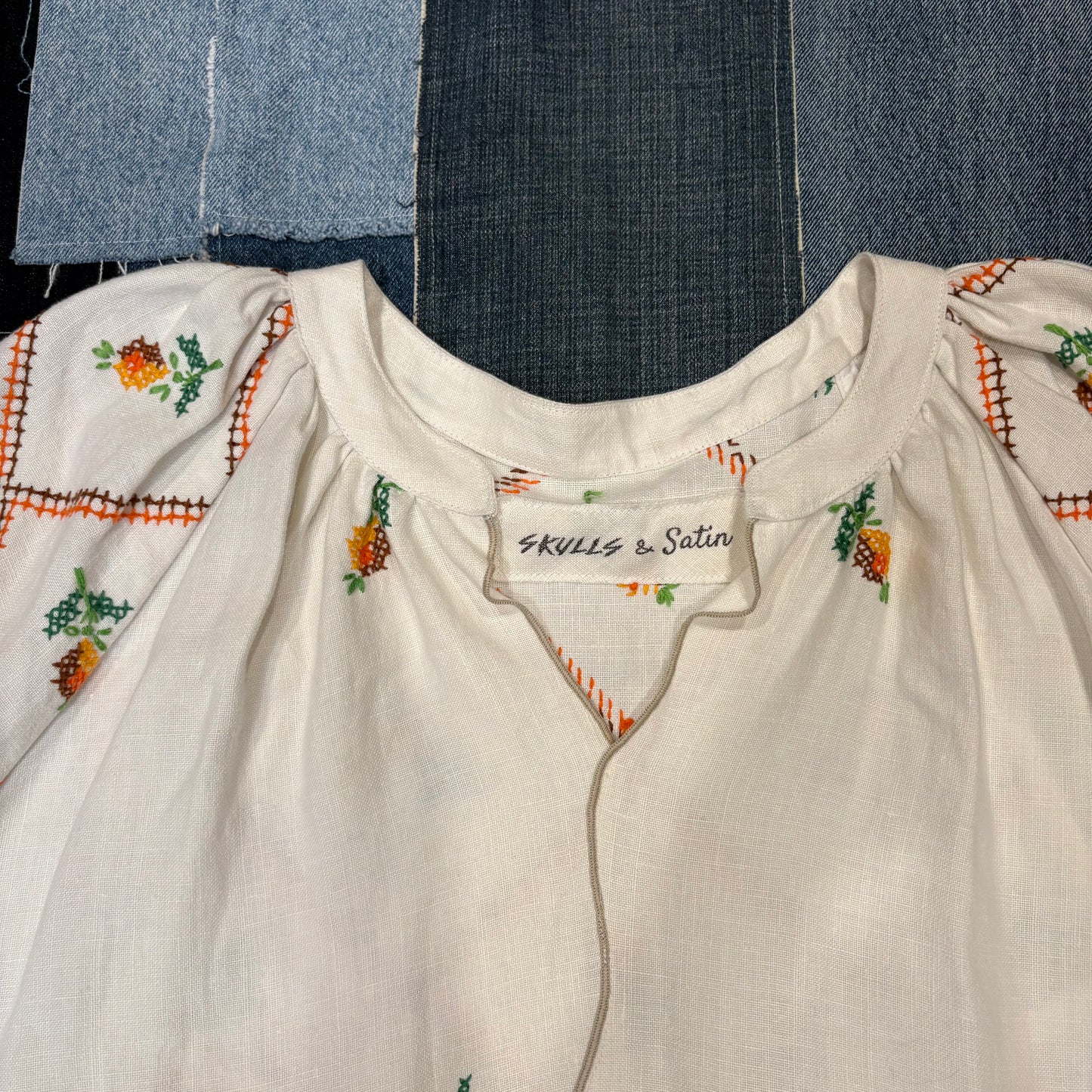 Embroidered Orange (M-XL) Long Sleeve
