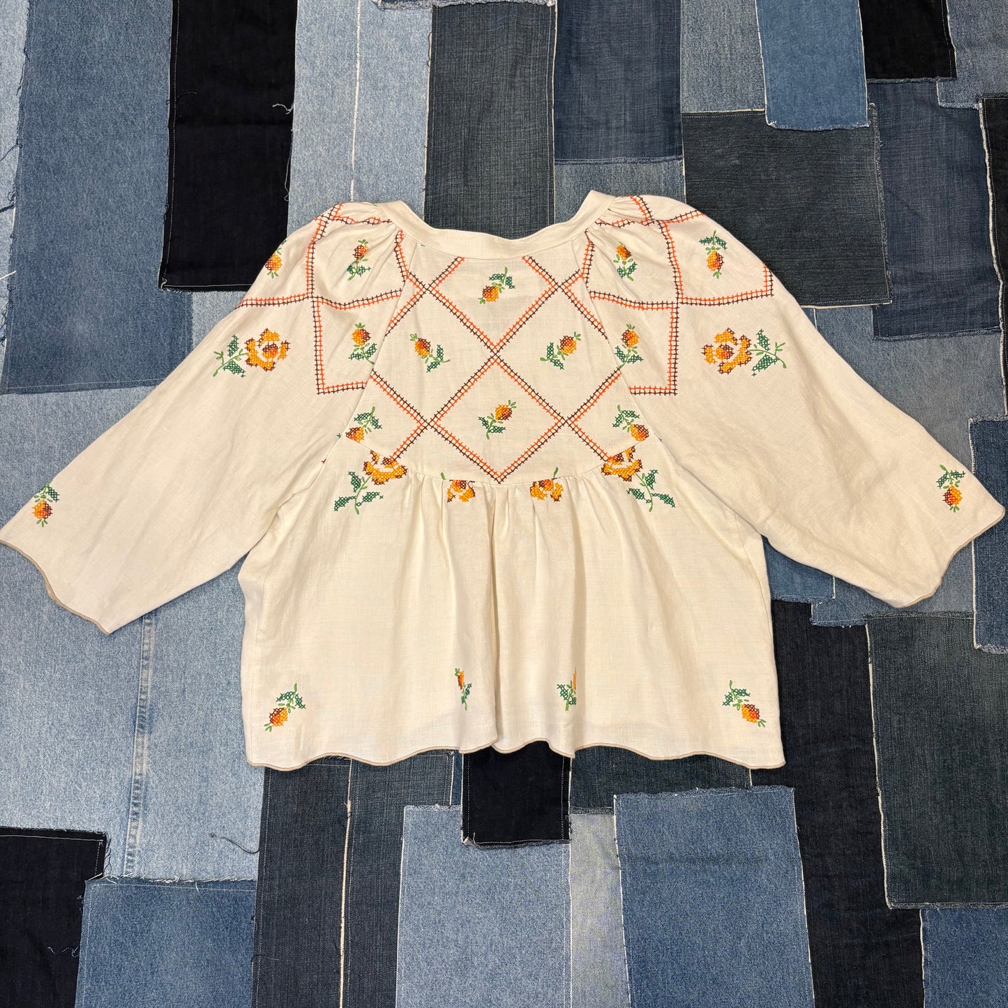 Embroidered Orange (M-XL) Long Sleeve