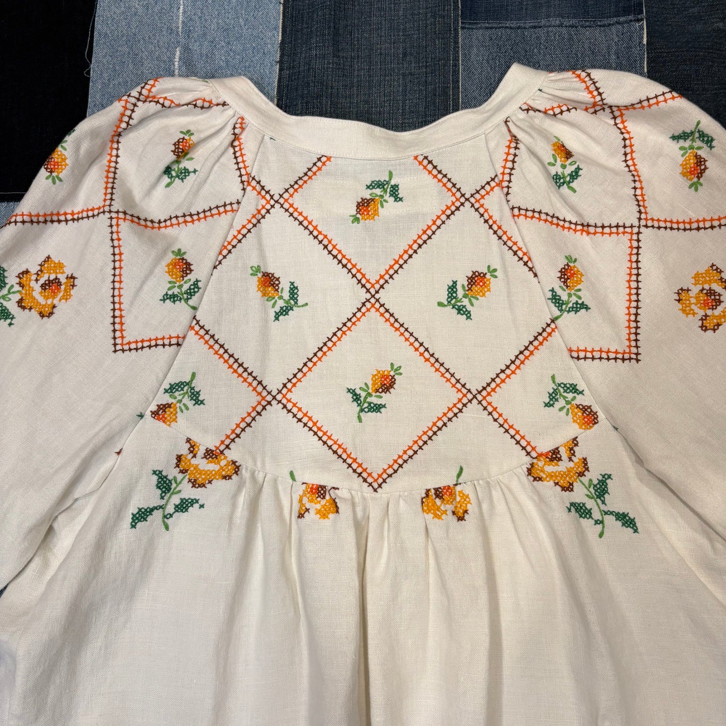 Embroidered Orange (M-XL) Long Sleeve
