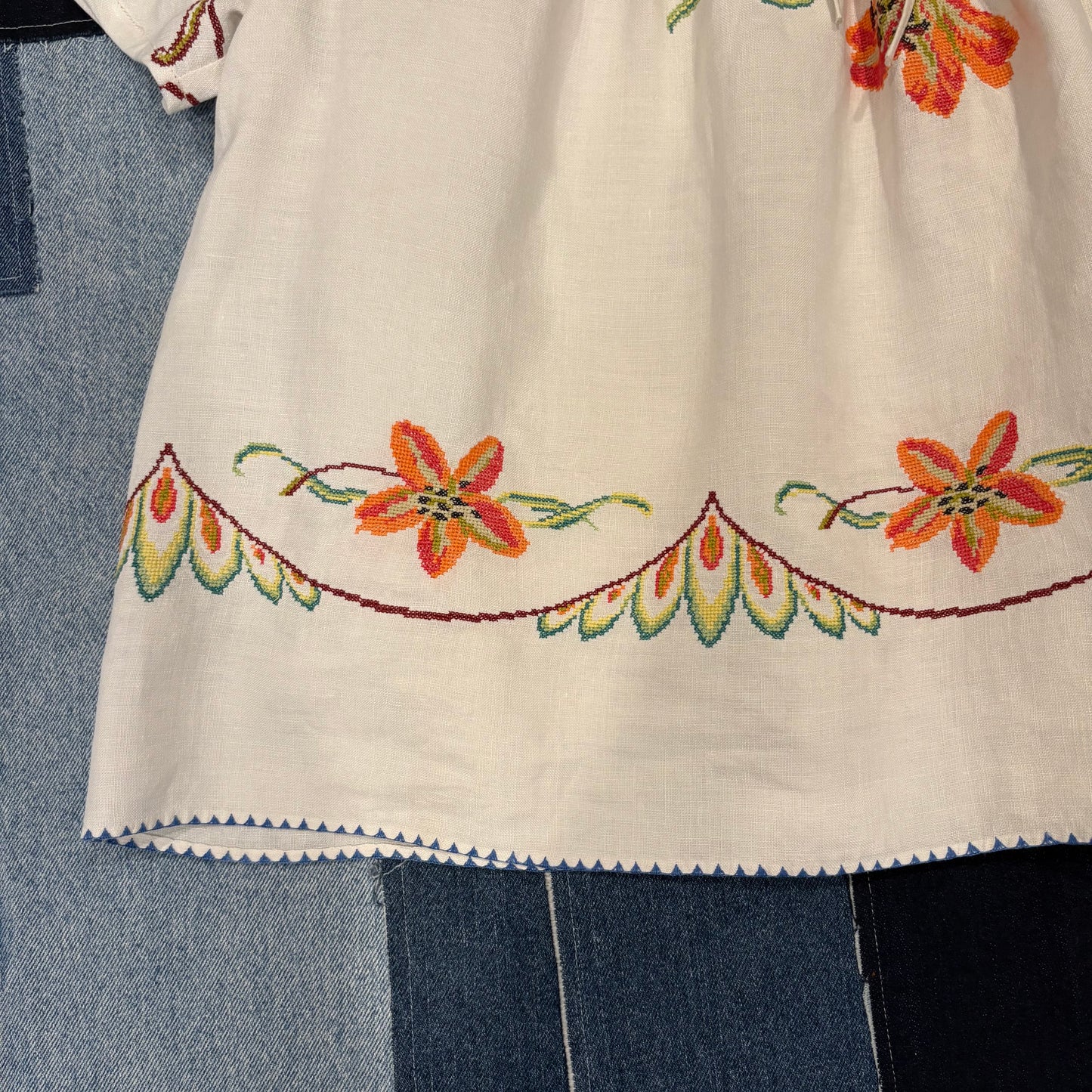Embroidered Orange (L-XL) Short Sleeve