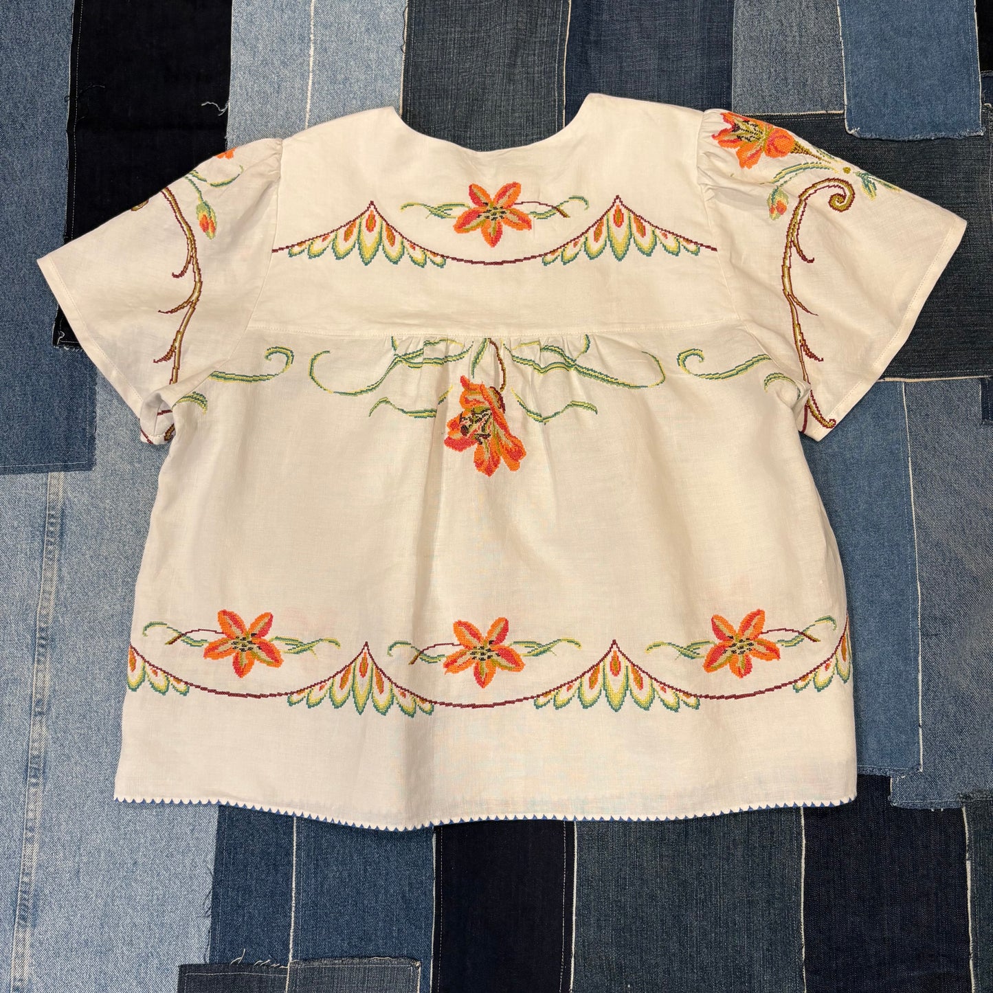 Embroidered Orange (L-XL) Short Sleeve