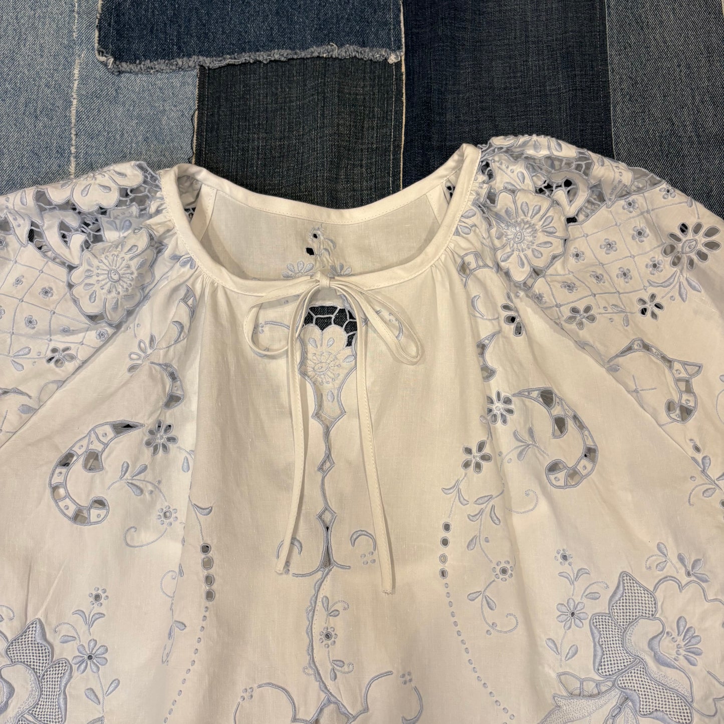 Embroidered Blue (M-XL) Long Sleeve