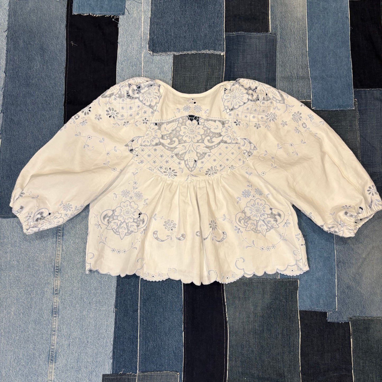 Embroidered Blue (M-XL) Long Sleeve