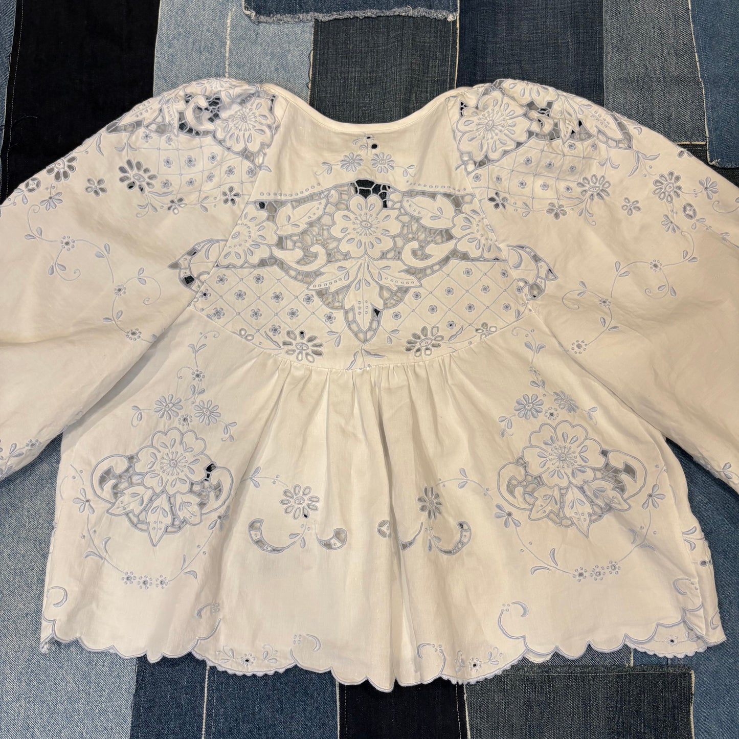 Embroidered Blue (M-XL) Long Sleeve