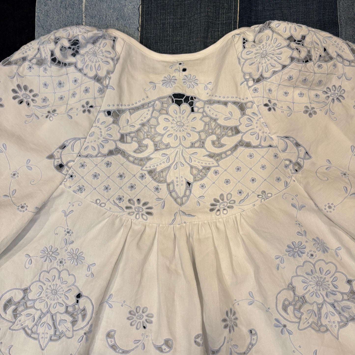 Embroidered Blue (M-XL) Long Sleeve