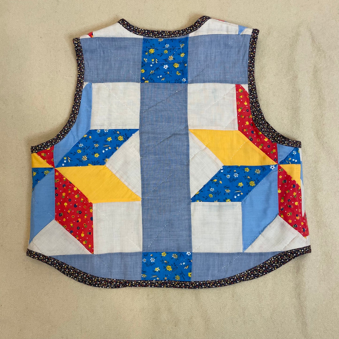 70's Quilt Vest S/M