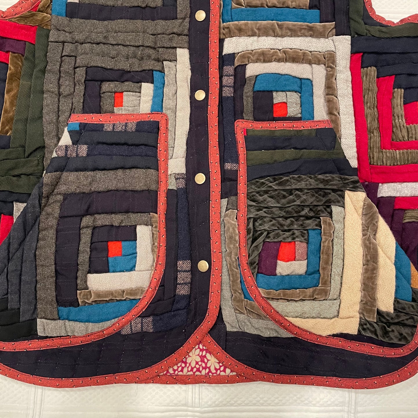 Log Cabin Vest Long L-XL